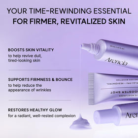 ARENCIA texture close-up showing lightweight serum for quick absorption