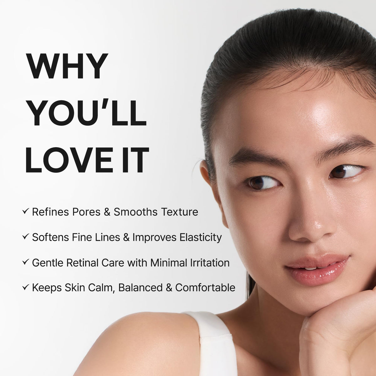 ARENCIA close-up of serum texture highlighting lightweight, non-greasy absorbency