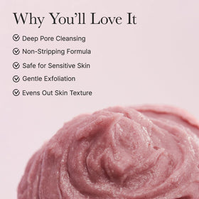 ARENCIA creamy exfoliant texture close-up revealing gentle beads