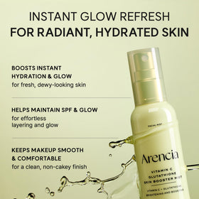 ARENCIA texture droplet on skin demonstrating lightweight moisture