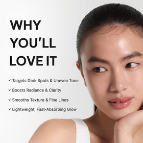 ARENCIA serum texture drop on skin displaying lightweight absorption benefit