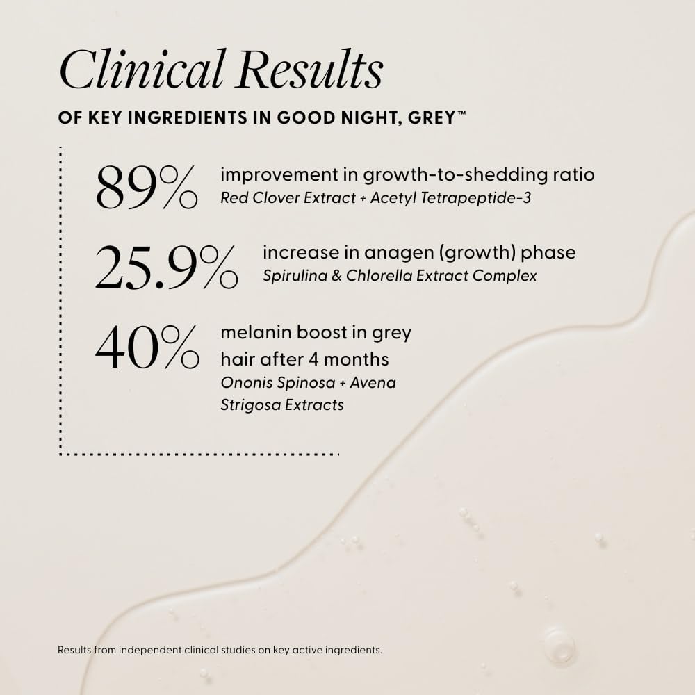 Arey application on scalp demonstrating targeted night treatment benefit