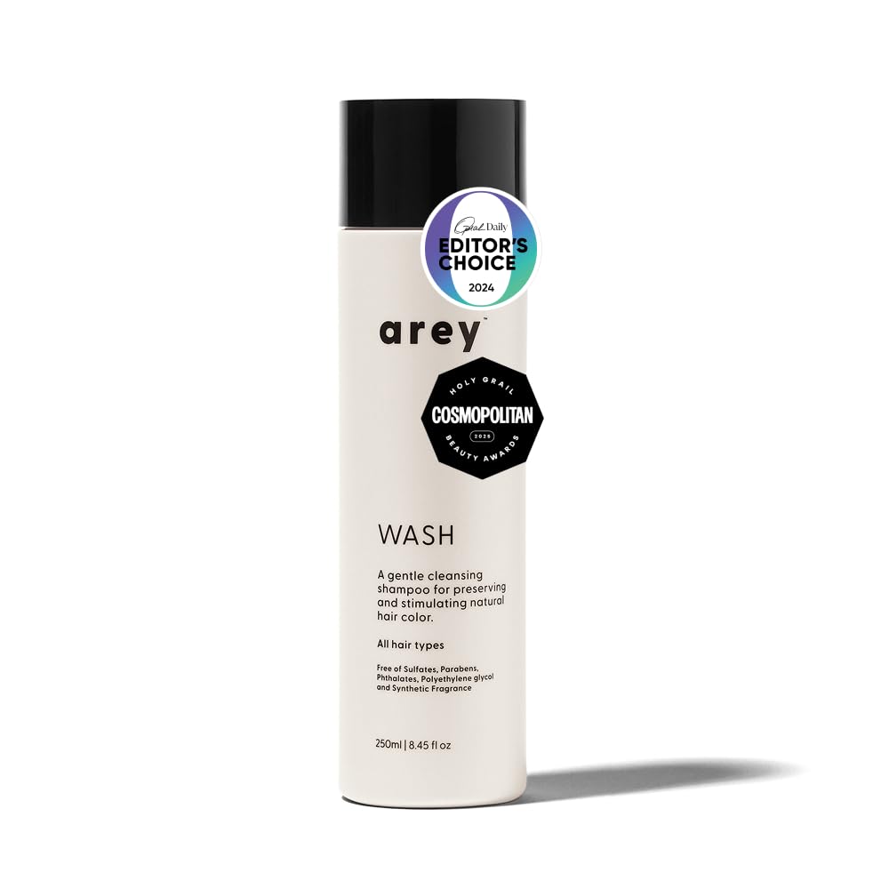 Arey front packaging showing bottle and branding with clear benefit