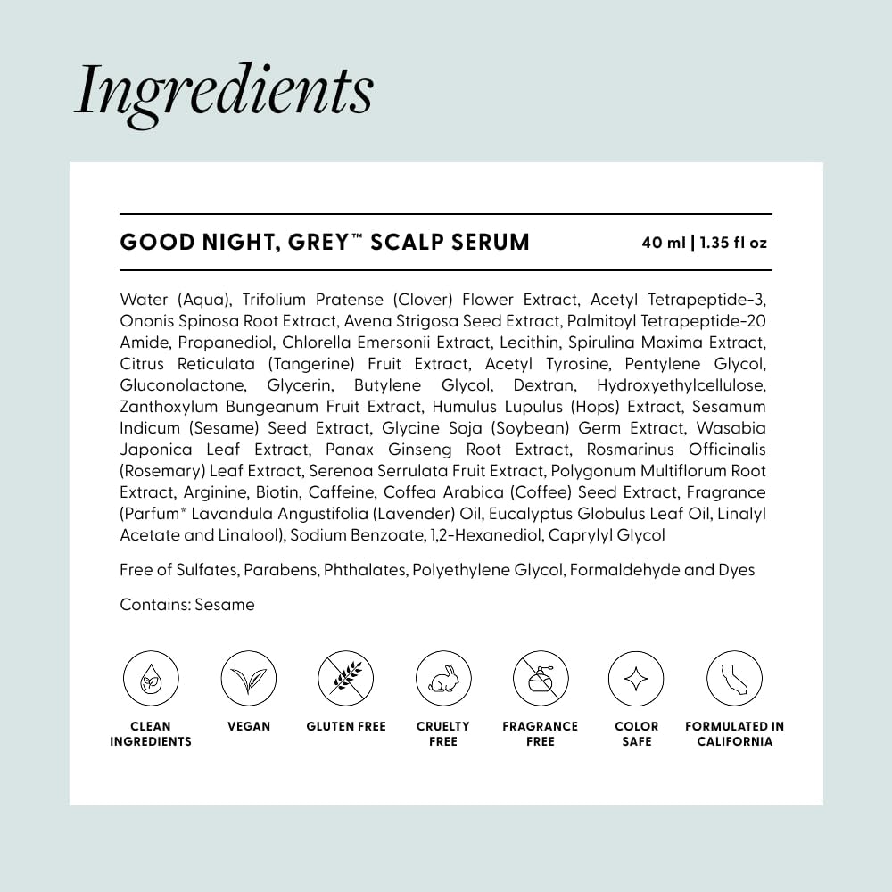Arey label ingredients focus showing algae-derived antioxidant benefit