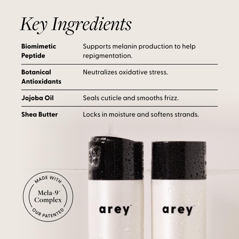 Arey shampoo lather in hand demonstrating gentle cleanse