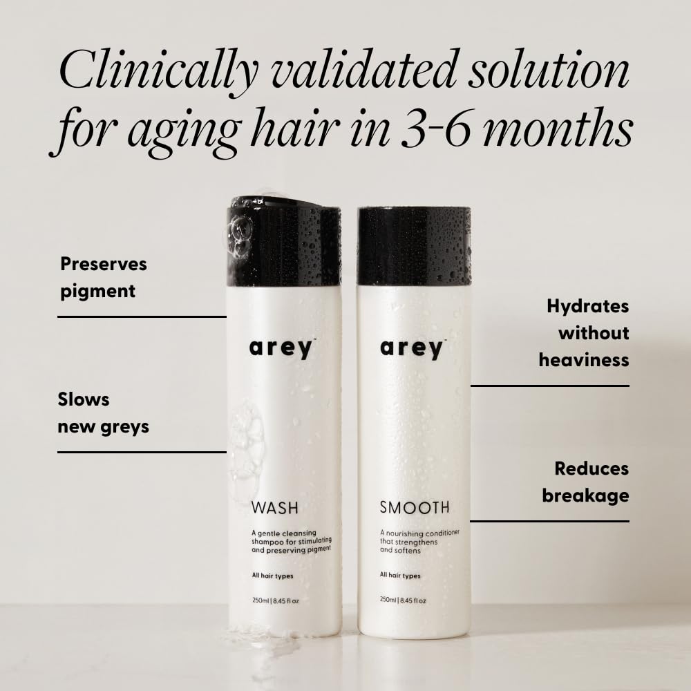 Arey shampoo pump close-up highlighting easy dispensing