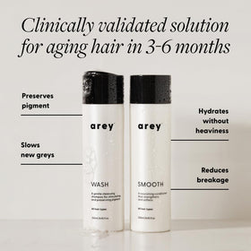 Arey shampoo pump close-up highlighting easy dispensing