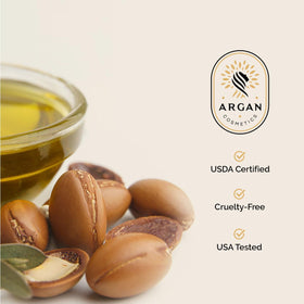 Argan Cosmetics used on nails and cuticles to show conditioning benefit