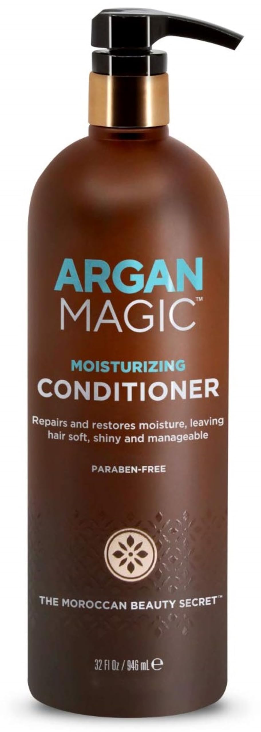 Argan Magic front 32 oz bottle showing product benefit of long-lasting hydration