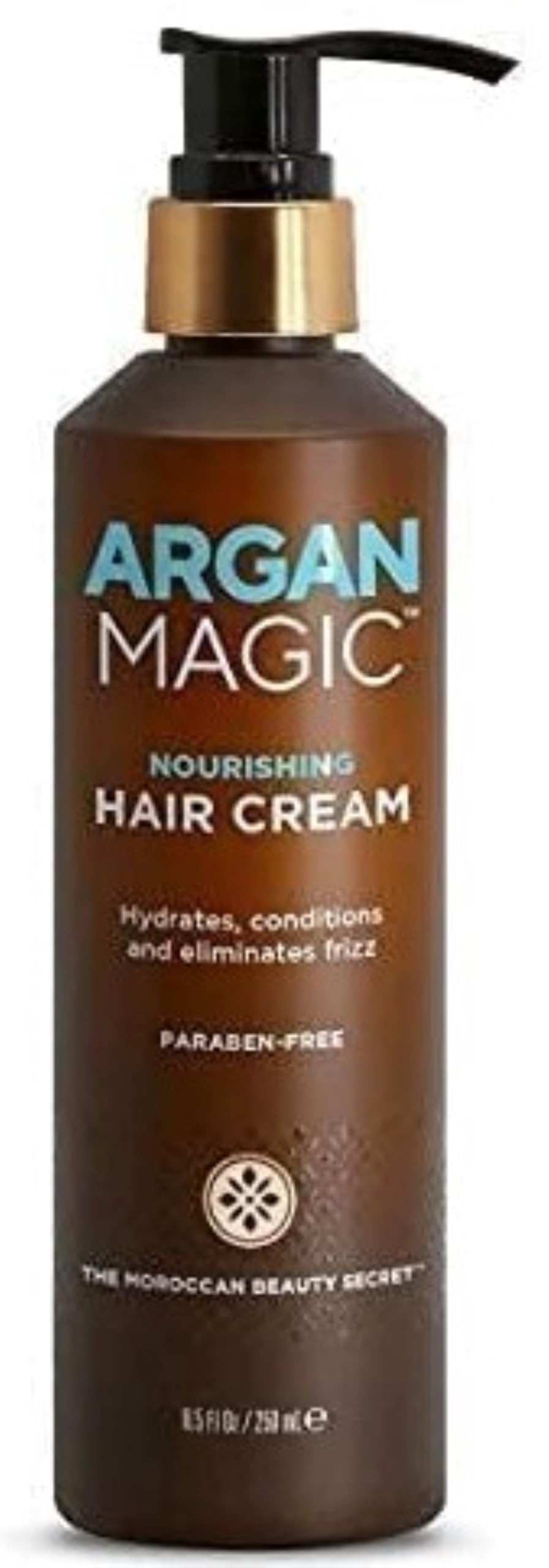 Argan Magic front jar shot showing product packaging and clear branding benefit: trusted styling cream