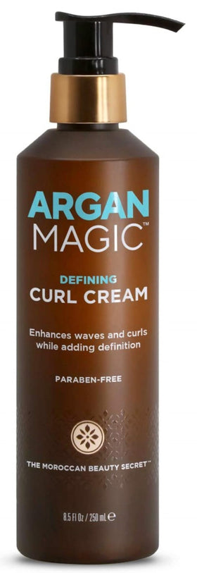 Argan Magic front packaging bottle showing label and size for clear product ID and benefit