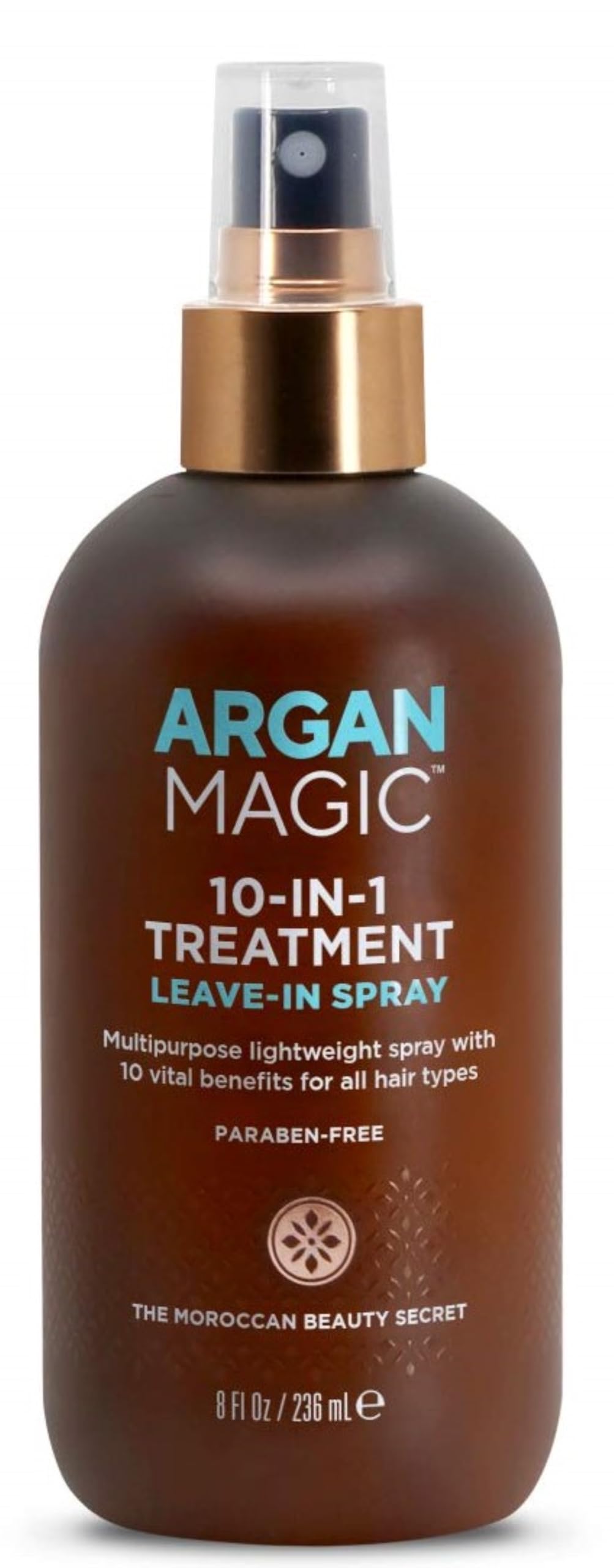 Argan Magic front bottle view showing label and 8 oz size benefit