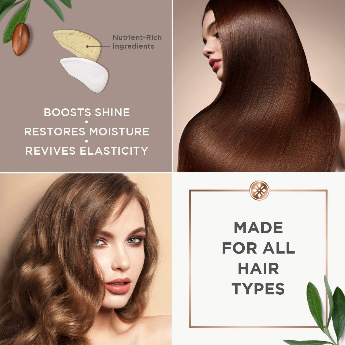 Argan Magic shampoo and conditioner in shower illustrating easy use