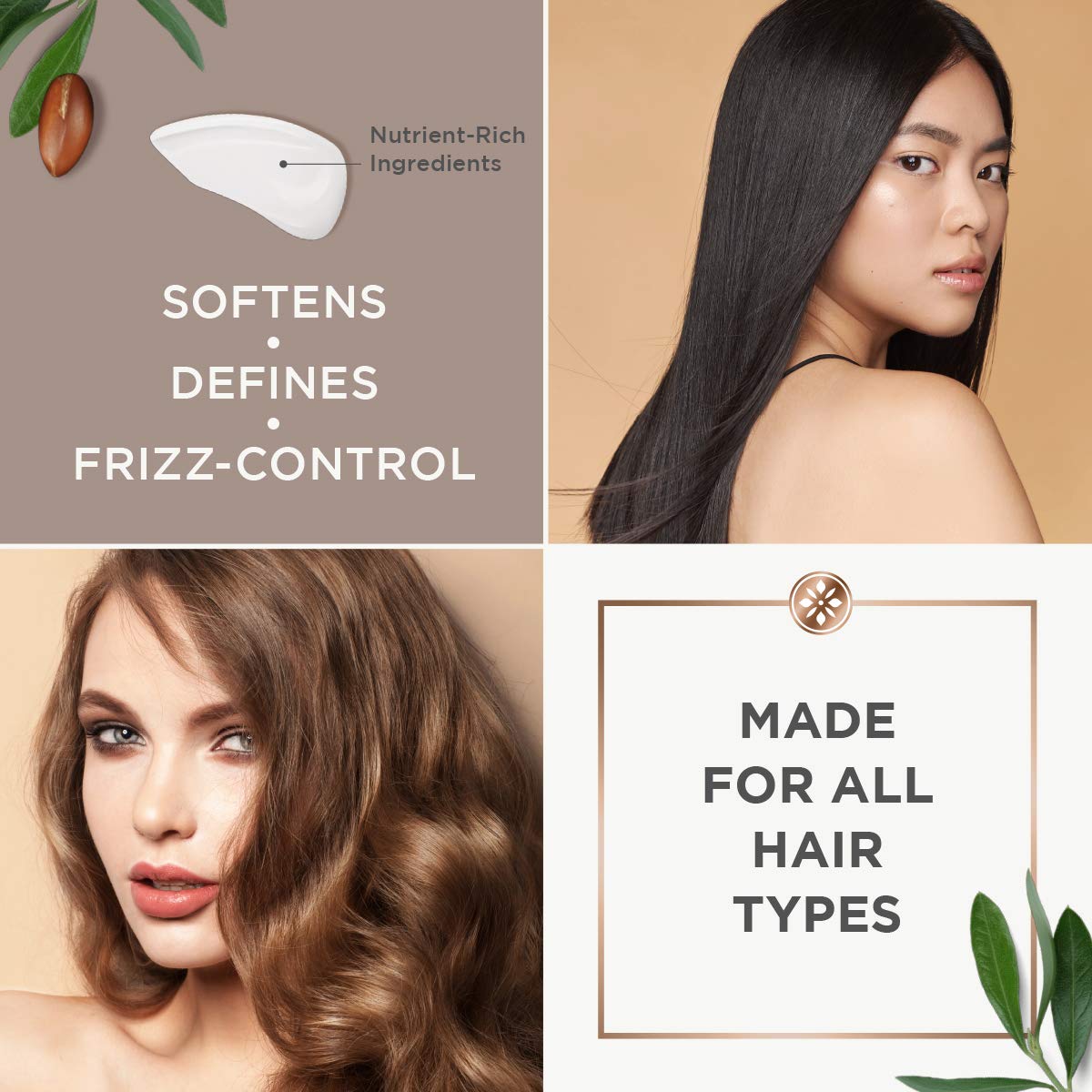 Argan Magic label and ingredients panel showing argan oil and shea butter nourishing benefits