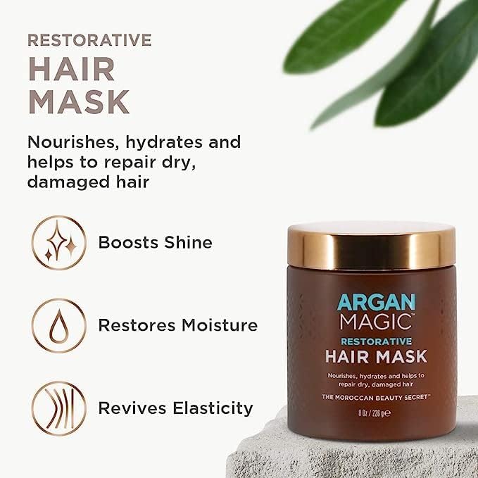 Argan Magic being applied to damp hair demonstrating repair and frizz control
