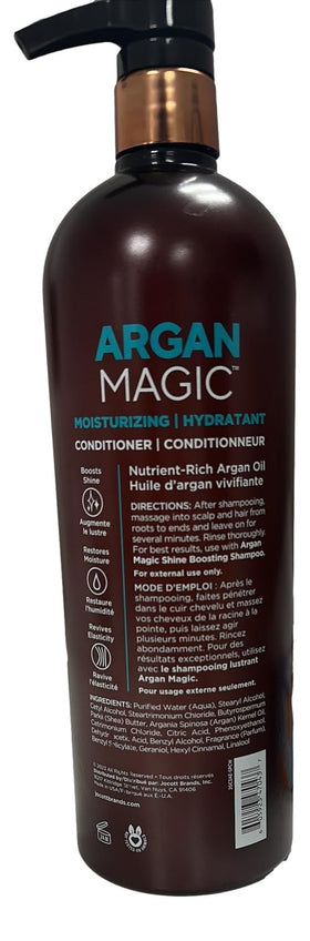 Argan Magic pump dispensing conditioner for measured, mess-free use