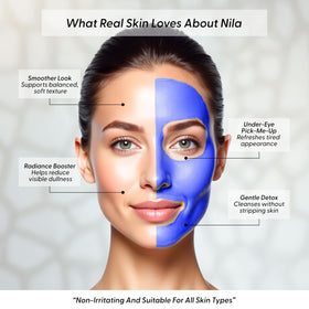 Argaviva applying mask to face in spa setting, relaxing glow benefit