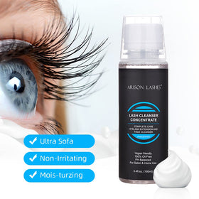 ARISON LASHES used by a technician cleansing lash extensions in a salon setting