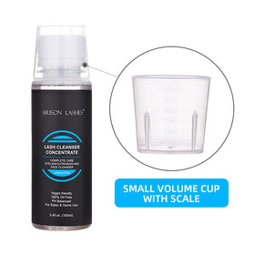 ARISON LASHES ready 60ml foaming shampoo bottle after mixing, ideal for daily use