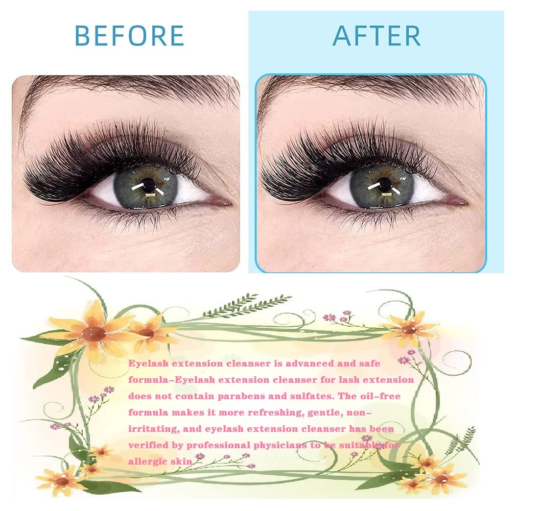 ARISON LASHES 100ml bottle in hand showing scale and value for multiple refills