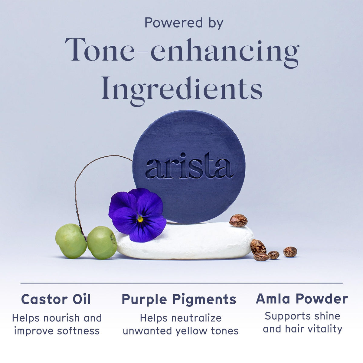 Arista solid shampoo puck placed in travel tin for compact, plastic-free convenience