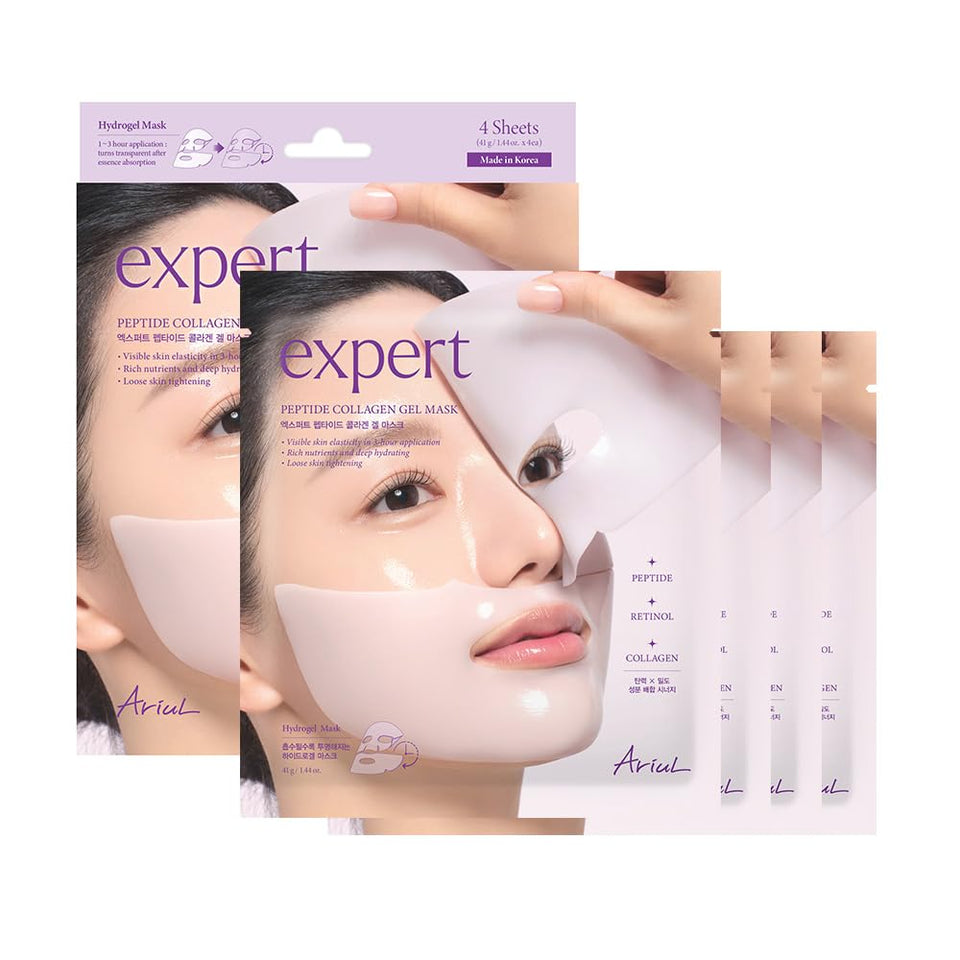 Ariul front packaging showing four-sheet box and product benefit