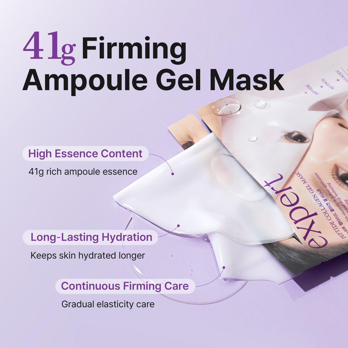 Model wearing Ariul sheet mask showing comfortable, cooling effect
