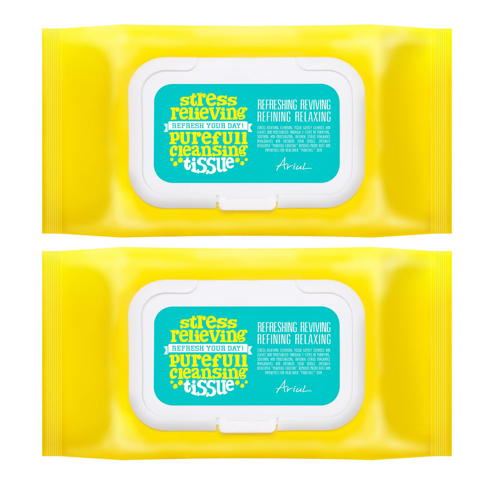 Ariul front packaging showing two 80-sheet packs and benefits