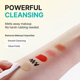Hand holding Ariul wipe demonstrating thin flexible sheet