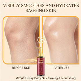 ARIYE application on arm illustrating smooth hydration and improved texture