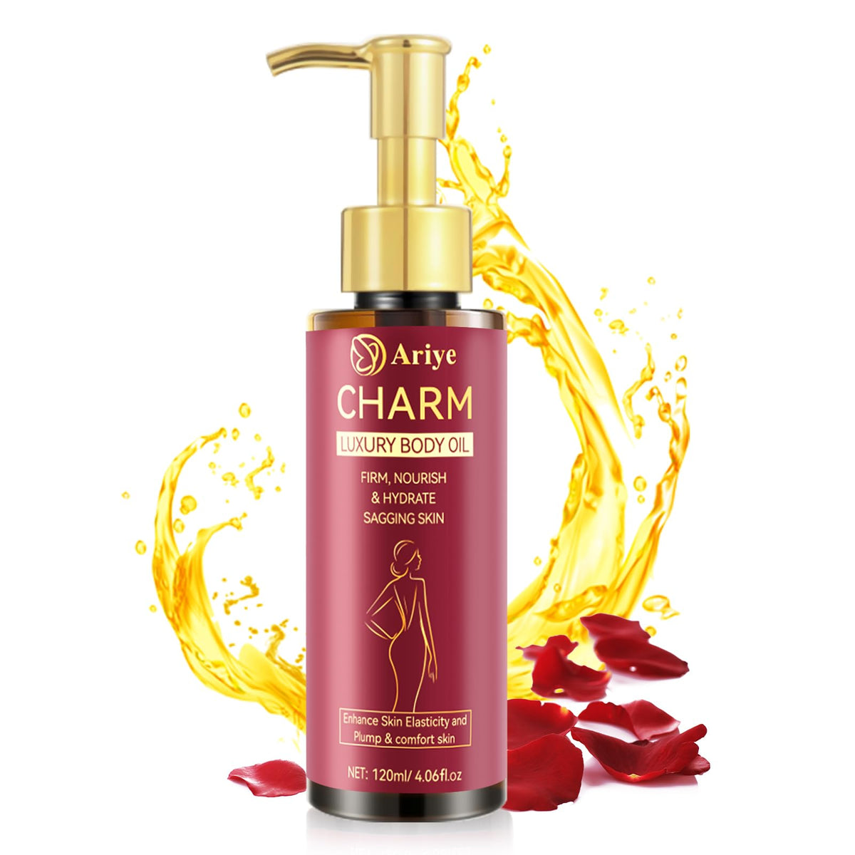 ARIYE front bottle showing sleek packaging and travel-friendly size benefit