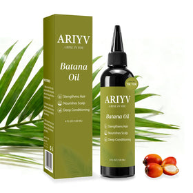 Ariyv Batana Oil front bottle showing label and easy-pour cap for precise use