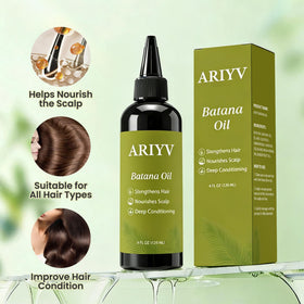 Ariyv Batana Oil in bathroom setting conveying daily routine convenience and care