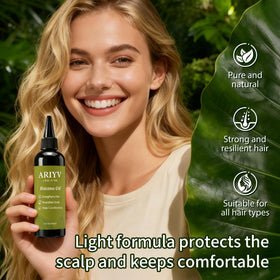 Scalp massage with Ariyv Batana Oil demonstrating stimulation and strengthening benefit
