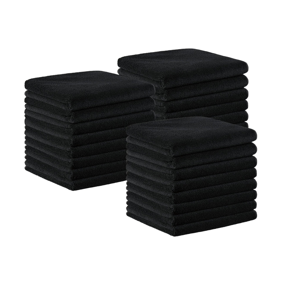 Arkwright LLC front pack of 24 black salon towels for consistent supply