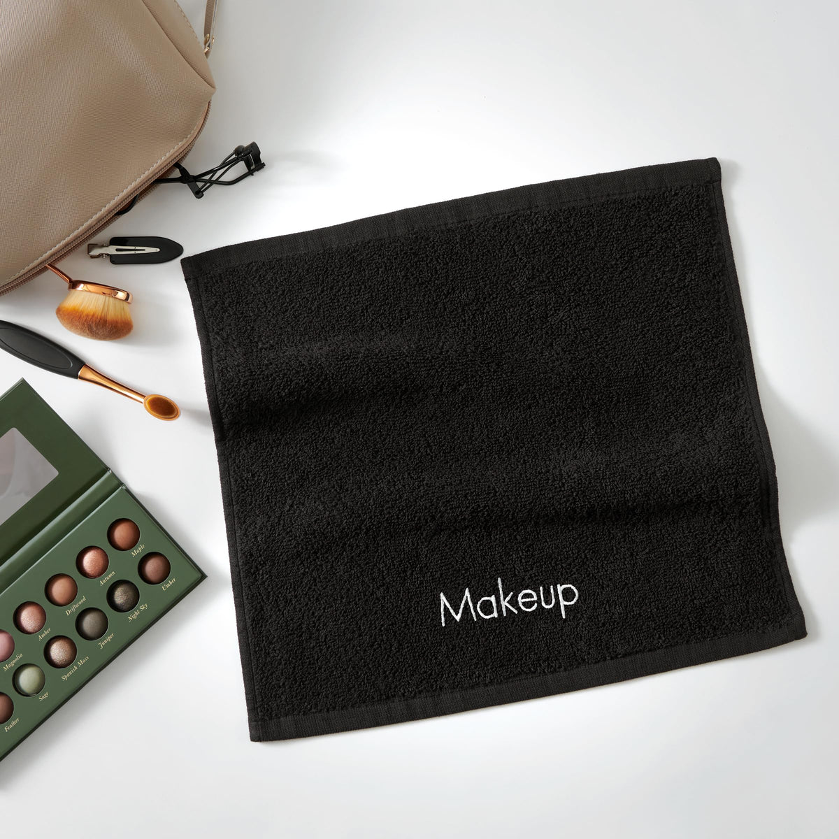 Arkwright cloth removing waterproof mascara demonstrating effective makeup lift