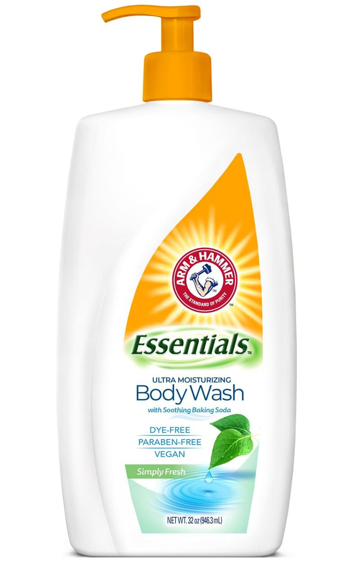 Arm & Hammer bottle front view showing label and 32 oz size, clean hydration benefit