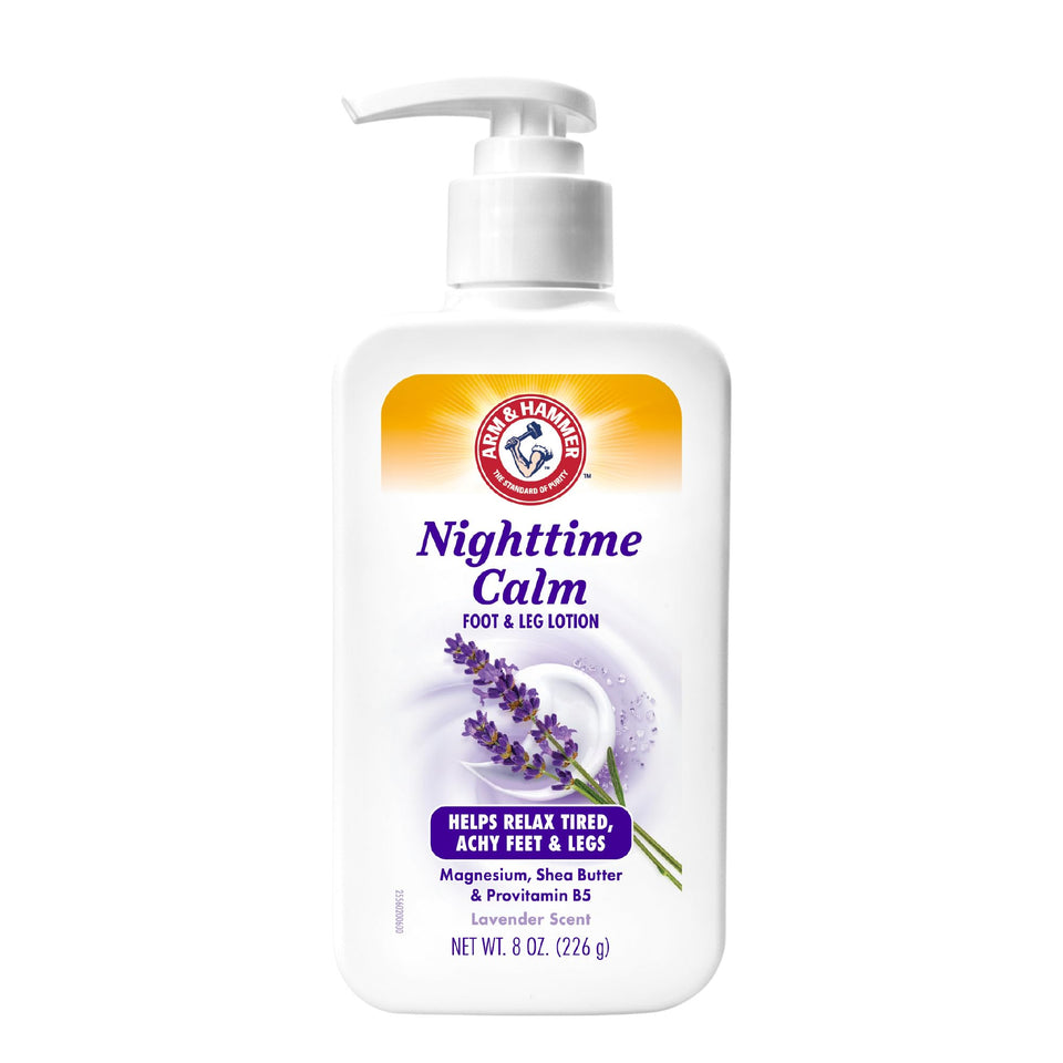 Arm & Hammer front packaging showing 8oz bottle and lavender scent benefit