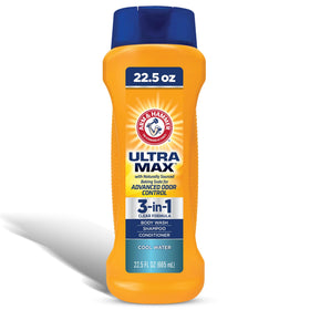 Arm & Hammer front packaging showing Ultra Max 3-in-1 and cooling scent benefits
