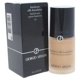 Armani Beauty Luminous Silk bottle front view showing elegant packaging and smooth glow benefit