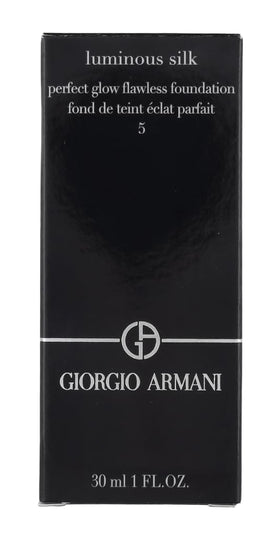 Armani Beauty swatch on hand demonstrating shade 5 medium neutral and smooth coverage