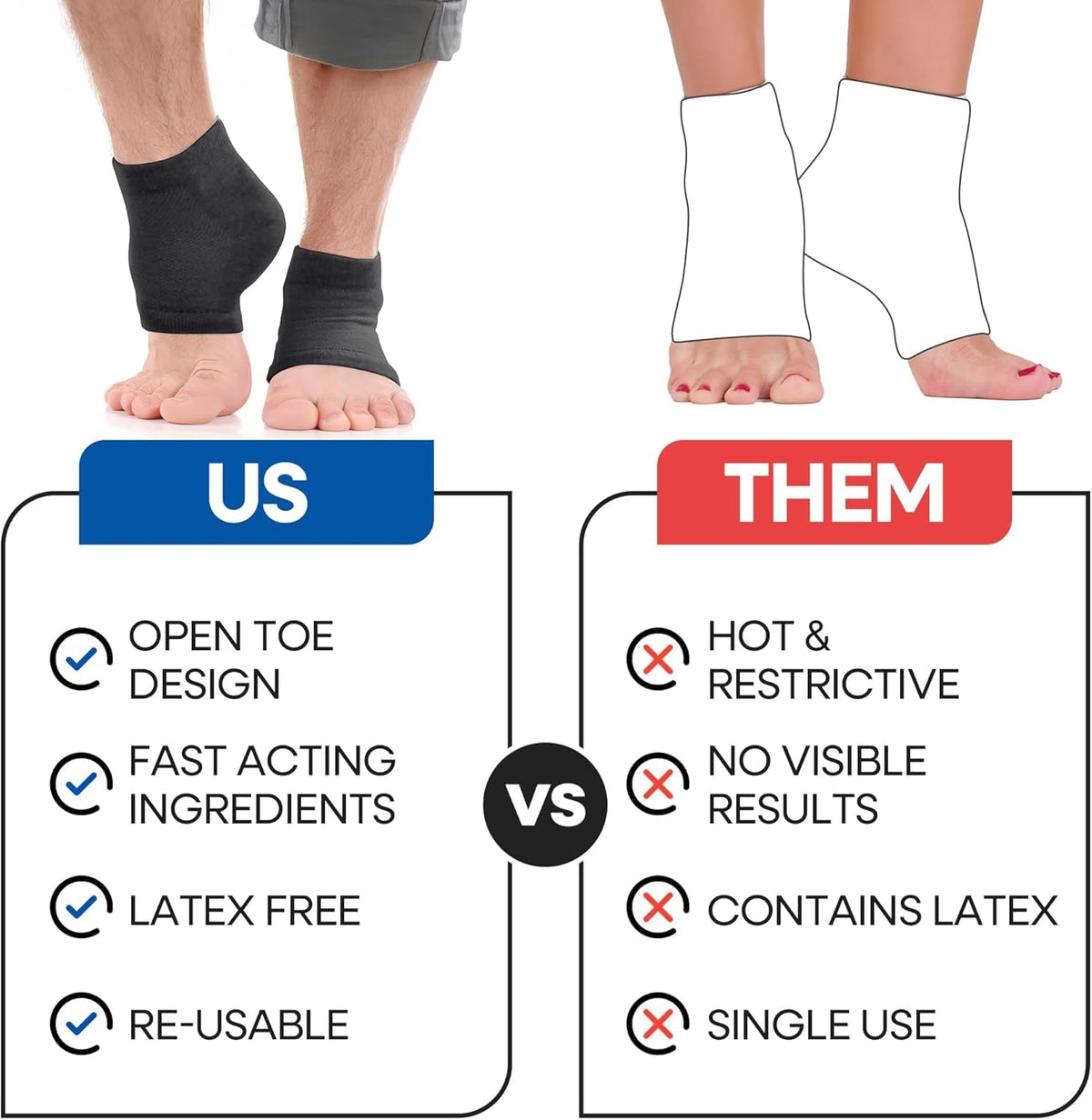 ARMSTRONG AMERICA foot wearing sleeve while sleeping for overnight hydration