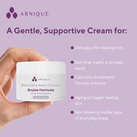 Arnique label and ingredient list close-up highlighting Arnica and Vitamin K benefits