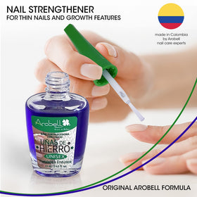 Arobell bottle side label detail highlighting ingredients and benefits