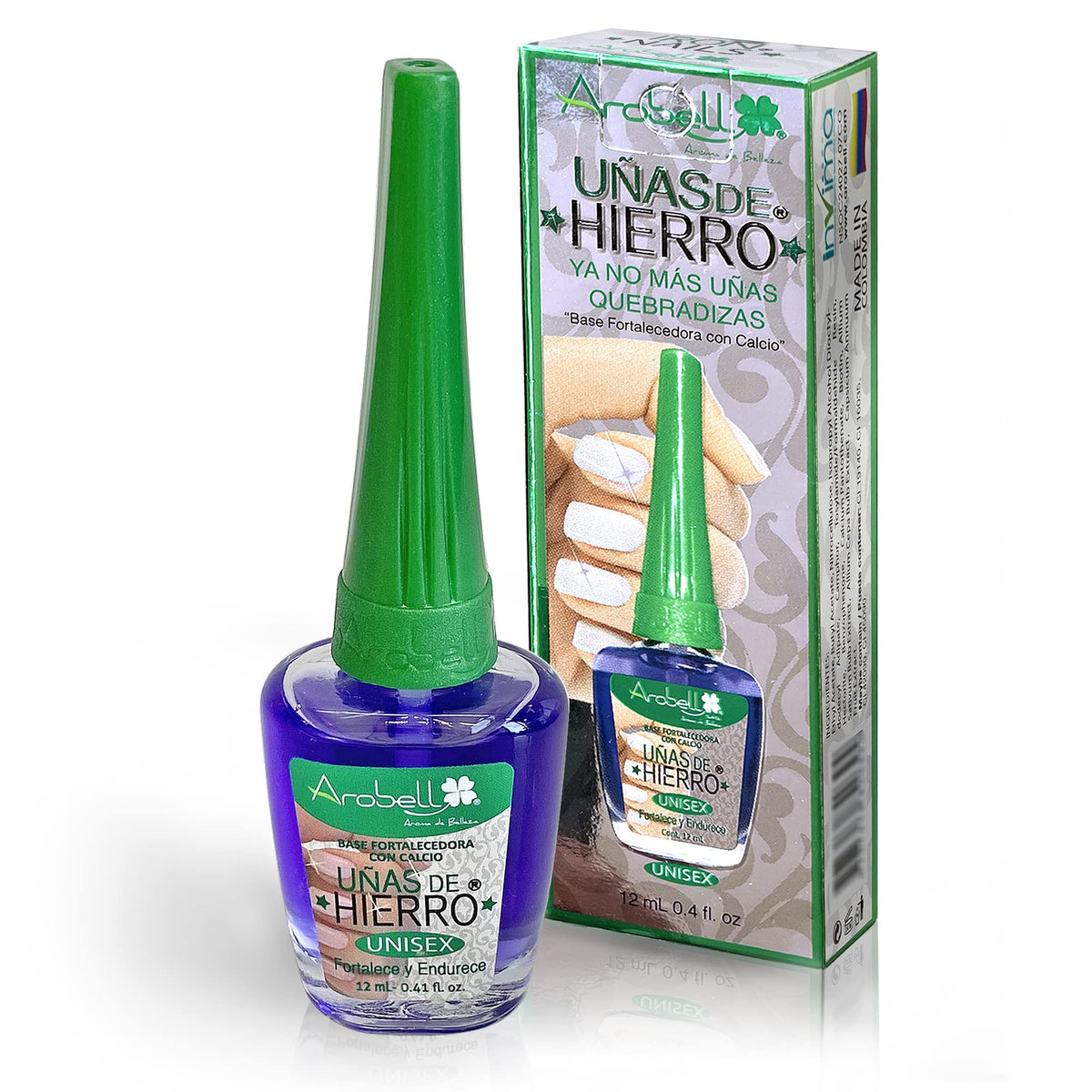 Arobell bottle beside onion and garlic extracts indicating natural nourishment