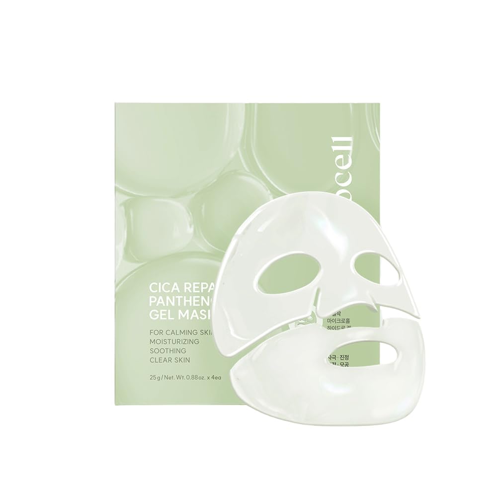 AROCELL front packaging showing calming hydrogel mask benefits