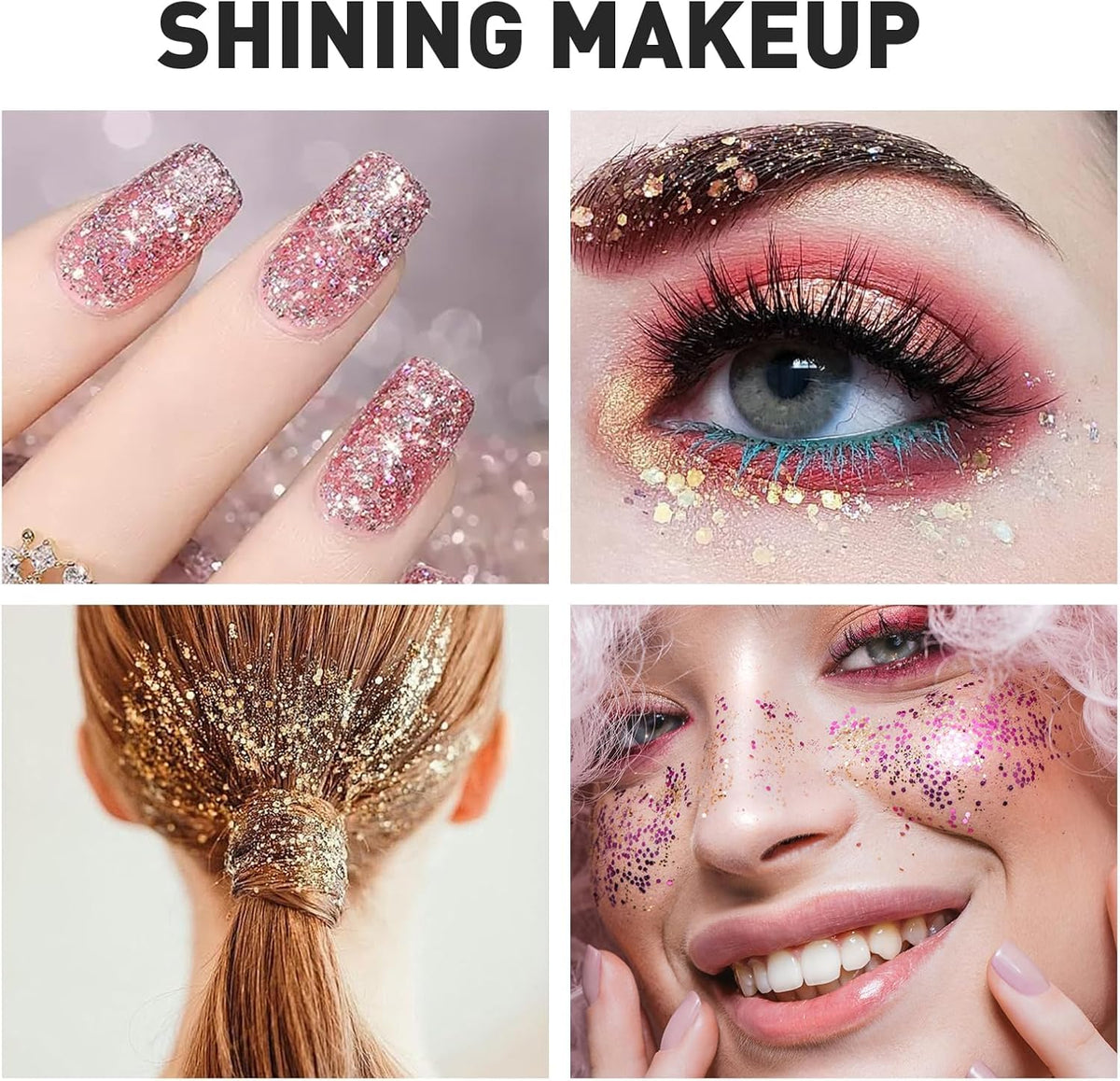 AROIC application on cheek illustrating precise placement and instant festival glam