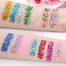 AROIC glitter streak in hair adding playful sparkle and movement