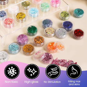 AROIC scale and contents layout displaying all 40 jars for kit completeness