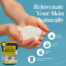 Aromasong tub soak scene demonstrating salt dissolving for relaxing baths